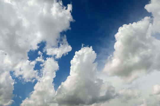Sky clouds thunderstorm gray blue color panorama landscape cirrus cloudy
