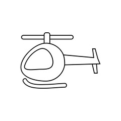 Fototapeta premium Helicopter vector icon. aircraft illustration sign. fly symbol. airline logo isolated on white background.