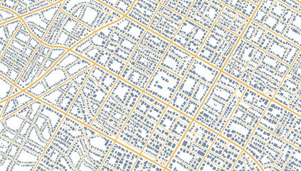 Huge city top view. Location tracks dashboard. Town roadmap. City streets and blocks, route distance data, path turns and destination tag or mark.