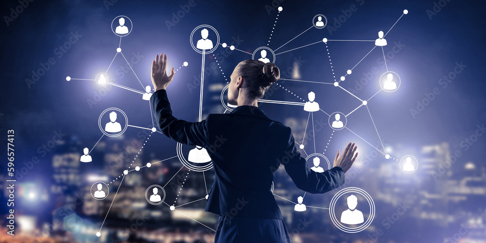 Aufkleber modern wireless technologies and networking as tool for effective business