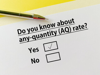Questionnaire about logistics