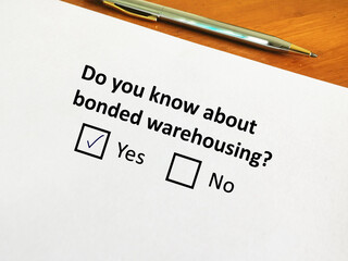 Questionnaire about logistics