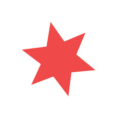 red star on white background