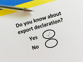 Questionnaire about logistics