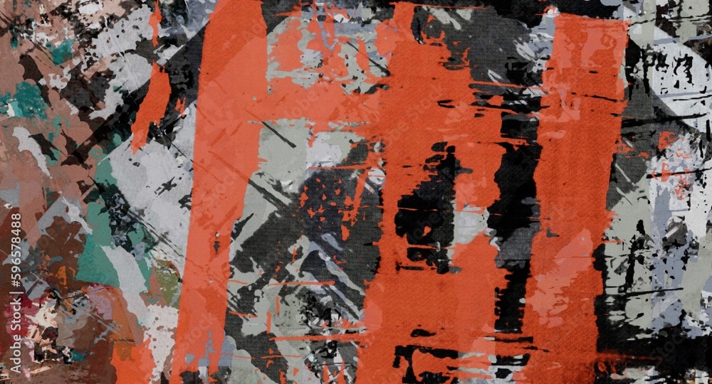 Poster abstract color grunge of the background graphic stylization on the textured canvases of chaotic blur