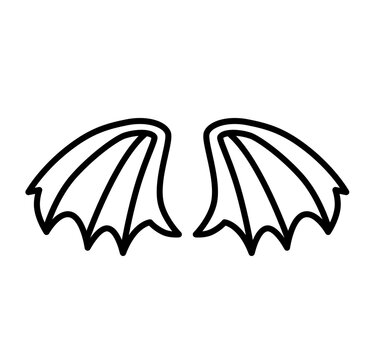 recommend clip art: Kawaii baby dragon wings cartoon outline icon
                    
