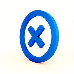 Cancel Cross Icon Right Side In White Background