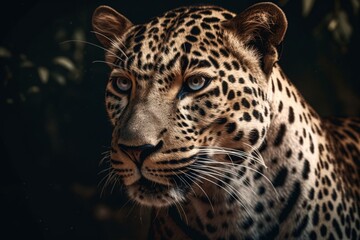 Fototapeta na wymiar Gorgeous spotted leopard artwork. Generative AI