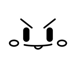 Kawaii cute cartoon emotion face