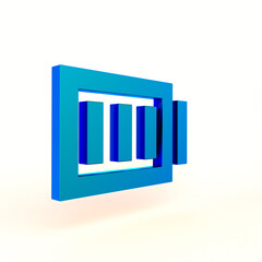 Full Battery Sign Left Side In White Background