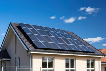 solar panels on roof