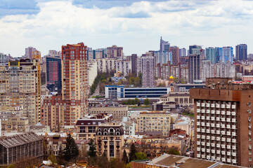 Kyiv, Ukraine - April 24, 2023: The streets of Kyiv city.