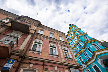 Kyiv, Ukraine - April 24, 2023: The streets of Kyiv city.