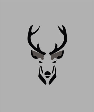 deer head vector design silhouette deer animal vector inspiration template icon