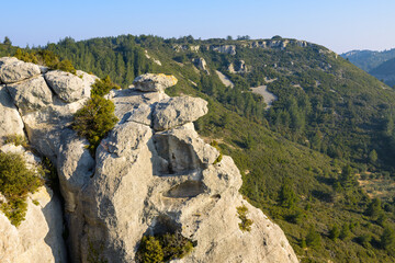Massive rock formation near Les Baux de Provence