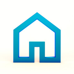 Home Sign Front Side In White Background