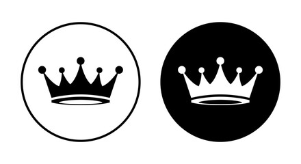 Crown icon vector. King Queen royal concept