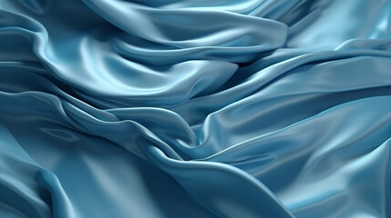 Obraz premium gold blue silk silky satin fabric elegant extravagant luxury wavy shiny luxurious shine drapery background wallpaper seamless abstract showcase backdrop artistic design presentation material texture