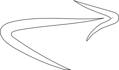 Set of black hand drawing arrows doodle. Arrow elements. line art vector illustration icon. Simple arrows isolated on white background.