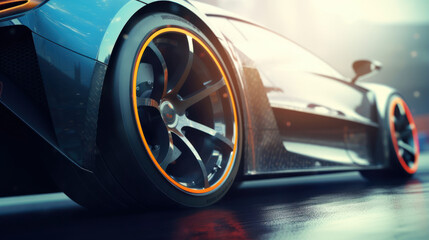 Concept Car Wheel made with Generative AI Technology