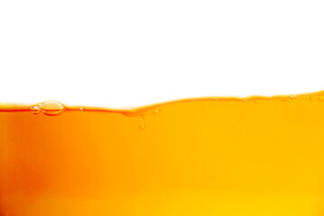 orange juice splash with bubbles