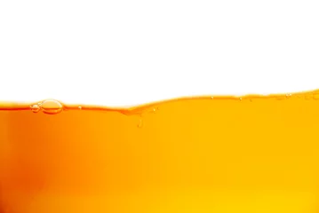 Deurstickers orange juice splash with bubbles © nirats