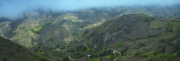 Landscape at Gonzol at the road Panamericana at Alausi, Chimborazo Province, Ecuador, South America
