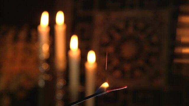 insense burning with flame 