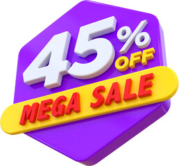 45 Percent Discount Mega Sale 