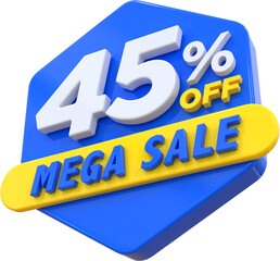 45 Percent Discount Mega Sale 