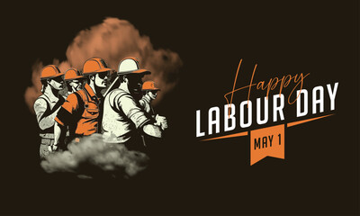 Happy International Labour day. Vector Illustration.