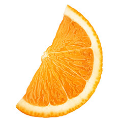 orange slice, clipping path, isolated on white background full depth of field