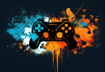 Abstract gaming joystick background,