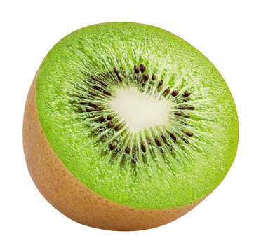 kiwi isolated on white background, full depth of field