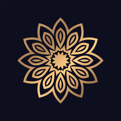 Abstract mandala background with golden arabesque pattern Arabic Islamic east style