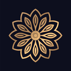 Elegant mandala background with golden arabesque pattern Arabic Islamic east style