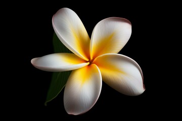 Fototapeta na wymiar A transparent PNG of a frangipani flower. Generative AI