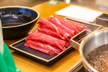 South Korea Shabu Shabu beef meat