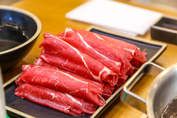 South Korea Shabu Shabu beef meat