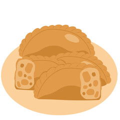Curry Puff Illustration 