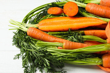 Fresh carrot, food for diet and healthy eating