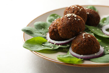 Vegetarian food concept - falafel, tasty falafel balls