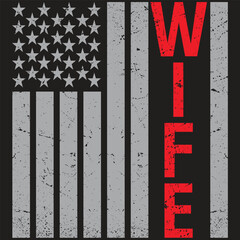 USA Flag Wife