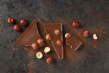 Tasty and delicious sweet food concept - chocolate paste