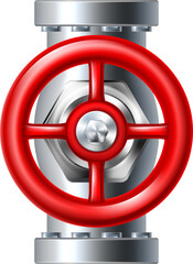 Pipe Wheel Industrial Pipeline Valve Icon