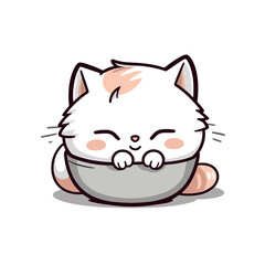 cute kitty in the bowl