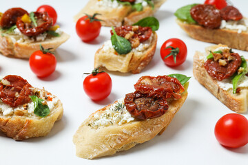 Sandwich with sun-dried tomato - tasty snack concept