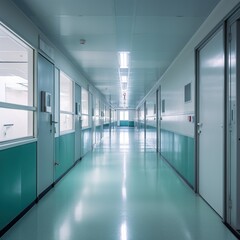 corridor in hospital. generative ai