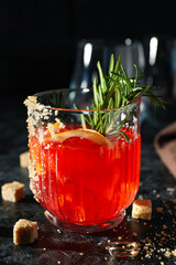 Grapefruit cocktail, alcohol or non alcoholic drink for party