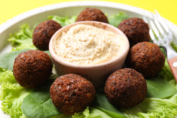 Vegetarian food concept - falafel, tasty falafel balls